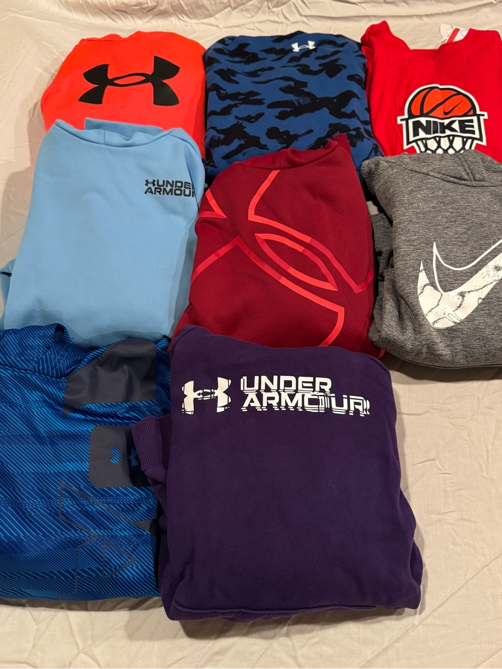 Boys Under Armour & Nike Hoodie Lot - 8 Pieces